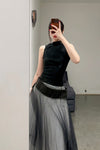 marc le bihan black and white wrap skirt 2573 E23 PMLB1